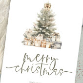 Cartes Pour Fêtes Annuelles Joyeux Noël Arbre Sage Script 2026 Calendrier