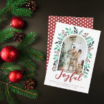 Cartes Pour Fêtes Annuelles Joyeux Noël Arch Berries Foliage Photo<br><div class="desc">Joyeuse Noël Arch Berries Foliage Photo Holiday Card</div>