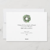 Cartes Pour Fêtes Annuelles Joyeux Noël Arche Message photo Vert (Dos)