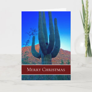 Cartes Pour Fêtes Annuelles Joyeux Noël Arizona Desert Cactus