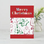 Cartes Pour Fêtes Annuelles Joyeux Noël Art Joyeux Noël Photo personnalisée (Debout devant)