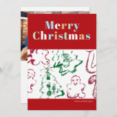 Cartes Pour Fêtes Annuelles Joyeux Noël Art Joyeux Noël Photo personnalisée (Devant / Derrière)