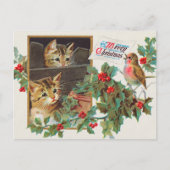 Cartes Pour Fêtes Annuelles Joyeux Noël art vintage (Devant)