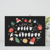 Cartes Pour Fêtes Annuelles Joyeux Noël - ASL American Sign Language III (Debout devant)