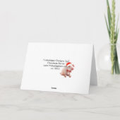 Cartes Pour Fêtes Annuelles Joyeux Noël au cochon de ventre (Dos)