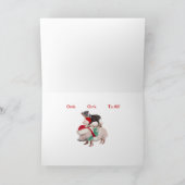 Cartes Pour Fêtes Annuelles Joyeux Noël au cochon de ventre (Intérieur)
