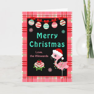 Cartes Pour Fêtes Annuelles Joyeux Noël au Flamant Festif