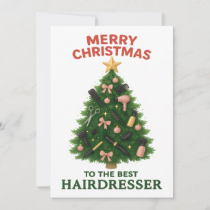 Cartes Pour Fêtes Annuelles Joyeux Noël au meilleur coiffeur Xmas