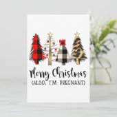 Cartes Pour Fêtes Annuelles Joyeux Noël Aussi je suis enceinte Annonce de gros (Debout devant)