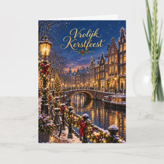 Cartes Pour Fêtes Annuelles Joyeux Noël aux canaux d'Amsterdam
