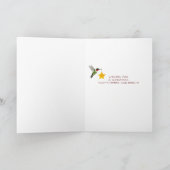 Cartes Pour Fêtes Annuelles Joyeux Noël aux colibris (Intérieur)