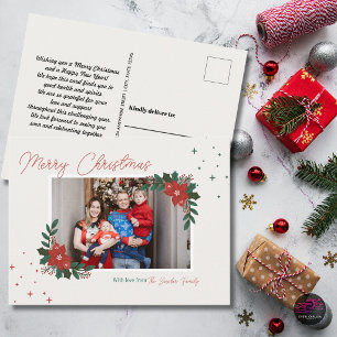 Cartes Pour Fêtes Annuelles Joyeux Noël avec amour Photo de famille