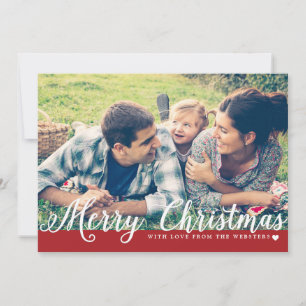 Cartes Pour Fêtes Annuelles Joyeux Noël avec Amour Photo voeux
