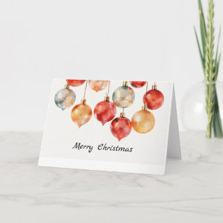 Cartes Pour Fêtes Annuelles Joyeux Noël avec des ornements de Noël