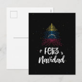Cartes Pour Fêtes Annuelles Joyeux Noël avec le drapeau du Vénézuela (Devant / Derrière)