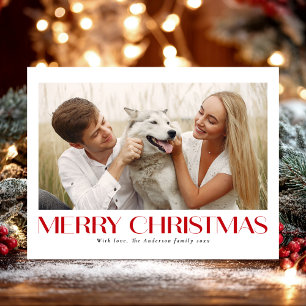 Cartes Pour Fêtes Annuelles Joyeux Noël avec une typographie élégante