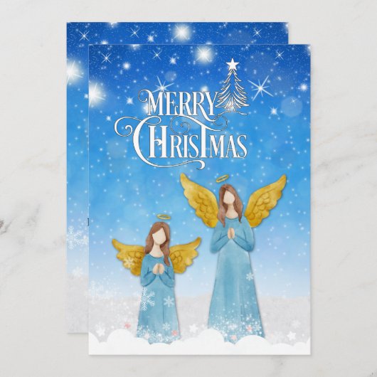 Cartes Pour Fêtes Annuelles Joyeux Noël avec verset biblique (Devant / Derrière)