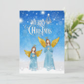 Cartes Pour Fêtes Annuelles Joyeux Noël avec verset biblique (Debout devant)
