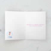 Cartes Pour Fêtes Annuelles Joyeux Noël Ballerina Snow Globe rose, blanc (Intérieur)