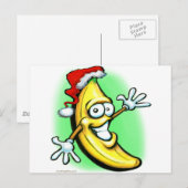 Cartes Pour Fêtes Annuelles Joyeux Noël Banana Bonne année (Devant / Derrière)