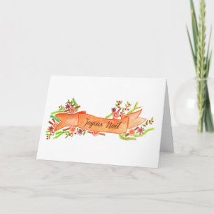 Cartes Pour Fêtes Annuelles Joyeux Noël, bannière de Noël aquarelle