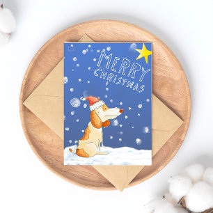 Cartes Pour Fêtes Annuelles Joyeux Noël - Beau chien