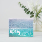 Cartes Pour Fêtes Annuelles Joyeux Noël Beau hiver Lac Custom (Debout devant)