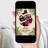 Cartes Pour Fêtes Annuelles Joyeux Noël beige burap photo année en examen