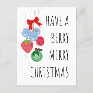 Cartes Pour Fêtes Annuelles Joyeux Noël Berry - Baies mignonnes