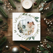 Cartes Pour Fêtes Annuelles Joyeux Noël Berry Wreath Photo Holiday Card