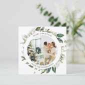 Cartes Pour Fêtes Annuelles Joyeux Noël Berry Wreath Photo Holiday Card (Debout devant)