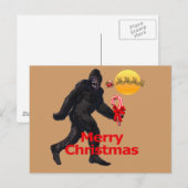 Cartes Pour Fêtes Annuelles Joyeux Noël Bigfoot (Devant / Derrière)