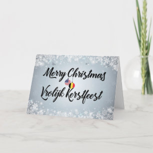 Cartes Pour Fêtes Annuelles Joyeux Noël Bilingue Belge American Card