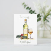 Cartes Pour Fêtes Annuelles Joyeux Noël blanc drôle (Debout devant)