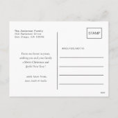 Cartes Pour Fêtes Annuelles Joyeux Noël blanc écriture photo (Dos)