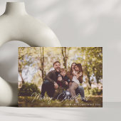 Cartes Pour Fêtes Annuelles Joyeux Noël blanc écriture superposition photo