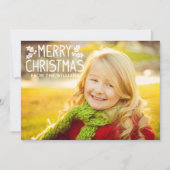 Cartes Pour Fêtes Annuelles Joyeux Noël blanc superposition photo Collage (Devant)