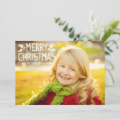 Cartes Pour Fêtes Annuelles Joyeux Noël blanc superposition photo Collage (Debout devant)