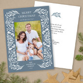 Cartes Pour Fêtes Annuelles Joyeux Noël Blanc vert Message Photo