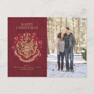 Cartes Pour Fêtes Annuelles Joyeux Noël | Blason de Poudlard™ Photo de famille