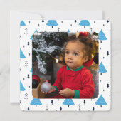 Cartes Pour Fêtes Annuelles Joyeux Noël bleu sapin de Noël personnalisé (Devant)