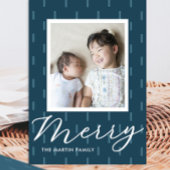 Cartes Pour Fêtes Annuelles Joyeux Noël Bleu Stimulé Imprimer Photo