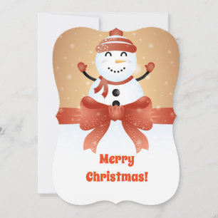 Cartes Pour Fêtes Annuelles Joyeux Noël Bonhomme de Neige