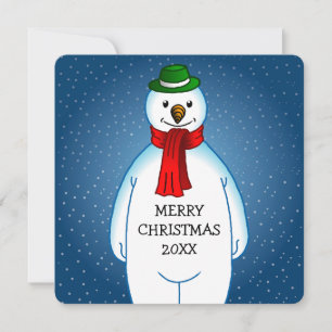 Cartes Pour Fêtes Annuelles Joyeux Noël Bonhomme de Neige