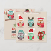 Cartes Pour Fêtes Annuelles Joyeux Noël/Bonne année (Devant / Derrière)