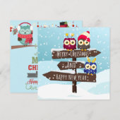 Cartes Pour Fêtes Annuelles Joyeux Noël/Bonne année (Devant / Derrière)