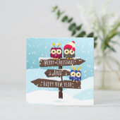 Cartes Pour Fêtes Annuelles Joyeux Noël/Bonne année (Debout devant)