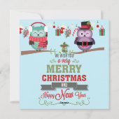 Cartes Pour Fêtes Annuelles Joyeux Noël/Bonne année (Dos)