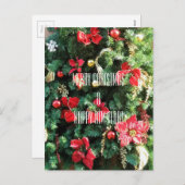 Cartes Pour Fêtes Annuelles Joyeux Noël & Bonne Année, Arbre (Devant / Derrière)