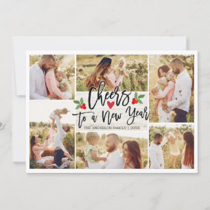Cartes Pour Fêtes Annuelles Joyeux Noël Bonne année Bois photo Collages